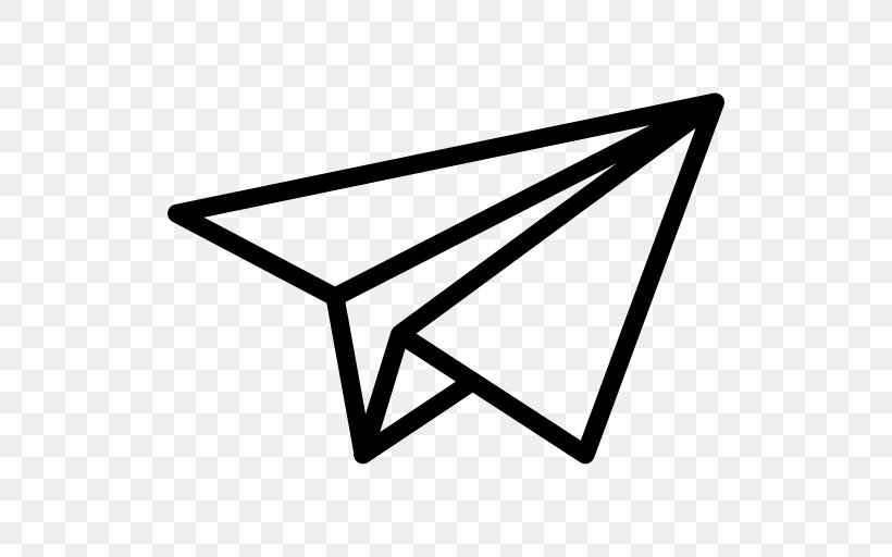 Paper Plane Airplane, PNG, 512x512px, Paper, Advertising, Airplane, Black And White, Icon Design Download Free