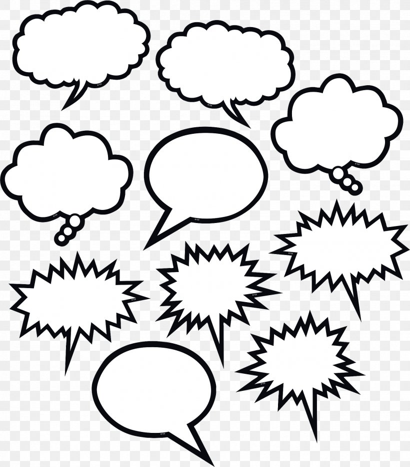 Speech Balloon Black And White Text Bubble, PNG, 1758x2000px, Speech Balloon, Area, Artwork, Black, Black And White Download Free