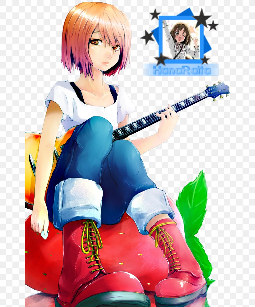 Yui Hirasawa Tsumugi Kotobuki Mio Akiyama K-On! Character, PNG, 659x986px, Watercolor, Cartoon, Flower, Frame, Heart Download Free