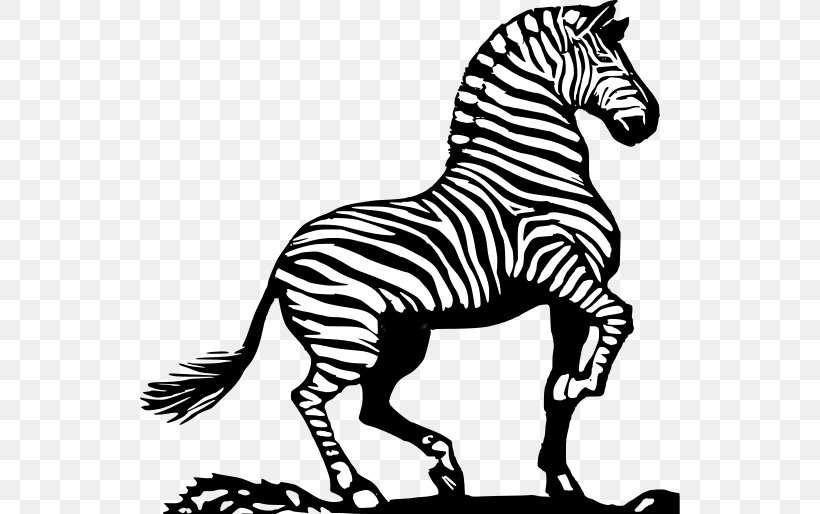 Zebra Horse Black And White Clip Art, PNG, 540x514px, Zebra, Animal Figure, Black And White, Drawing, Fauna Download Free
