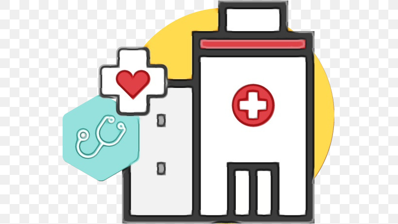 Hospital Health Care Health Facility Logo Icon, PNG, 561x461px, Watercolor, Health, Health Care, Health Facility, Hospital Download Free