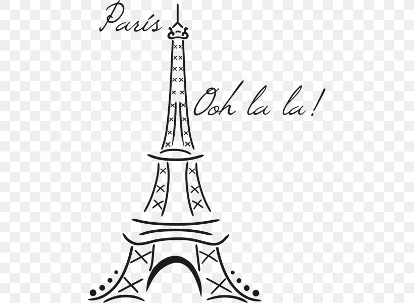 Eiffel Tower Drawing Wall Decal, PNG, 600x600px, Eiffel Tower, Area, Artwork, Black, Black And White Download Free