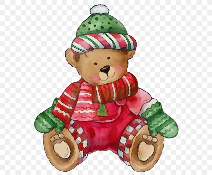 Christmas Ornament, PNG, 600x678px, Watercolor, Baby Toys, Christmas Ornament, Paint, Teddy Bear Download Free