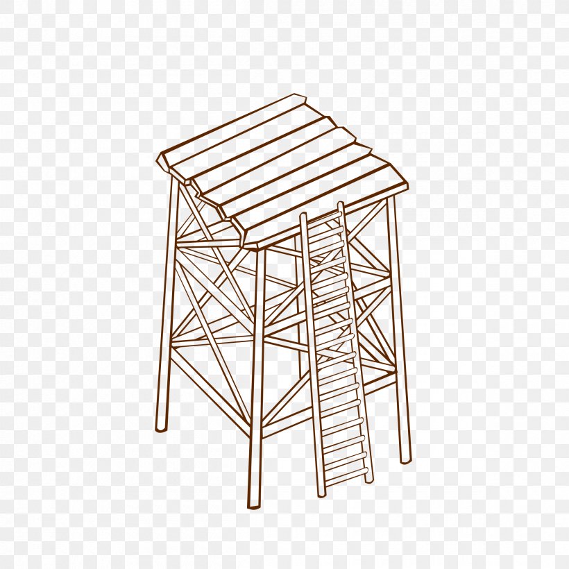 Drawing Watchtower Clip Art, PNG, 2400x2400px, Drawing, End Table, Furniture, Game, Map Symbolization Download Free