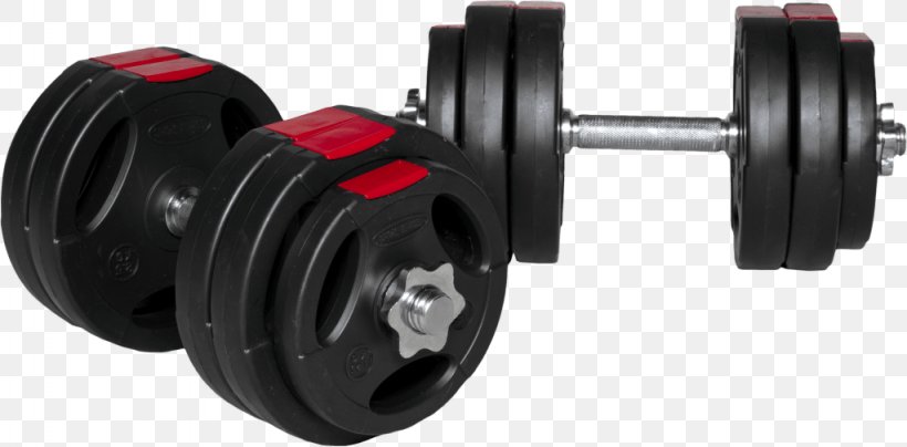 Dumbbell Weight Training Weight Plate Olympic Weightlifting Barbell, PNG, 1024x505px, Dumbbell, Auto Part, Automotive Tire, Barbell, Bench Download Free