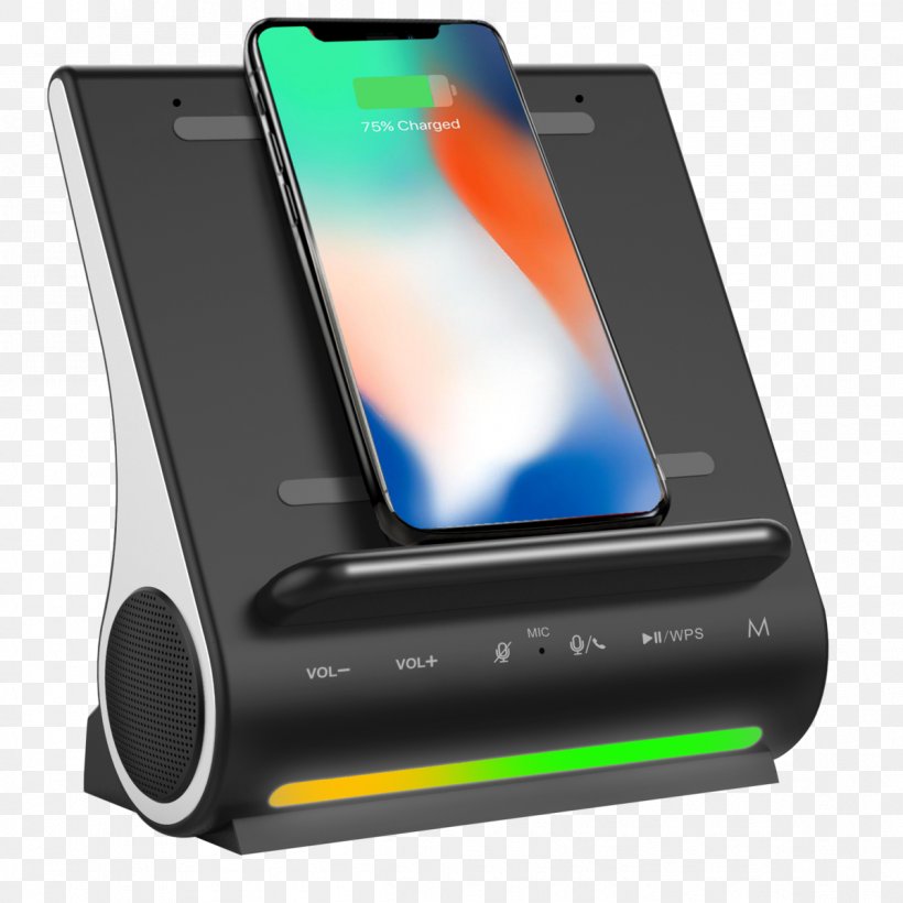 Battery Charger Wireless Speaker Inductive Charging Qi Docking Station, PNG, 1199x1200px, Battery Charger, Bluetooth, Communication Device, Computer Port, Docking Station Download Free