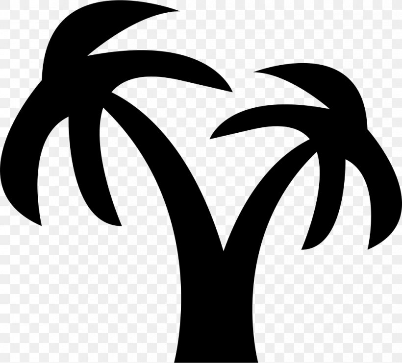 Coconut Arecaceae Tree Logo, PNG, 980x886px, Coconut, Arecaceae, Black And White, Branch, Flower Download Free