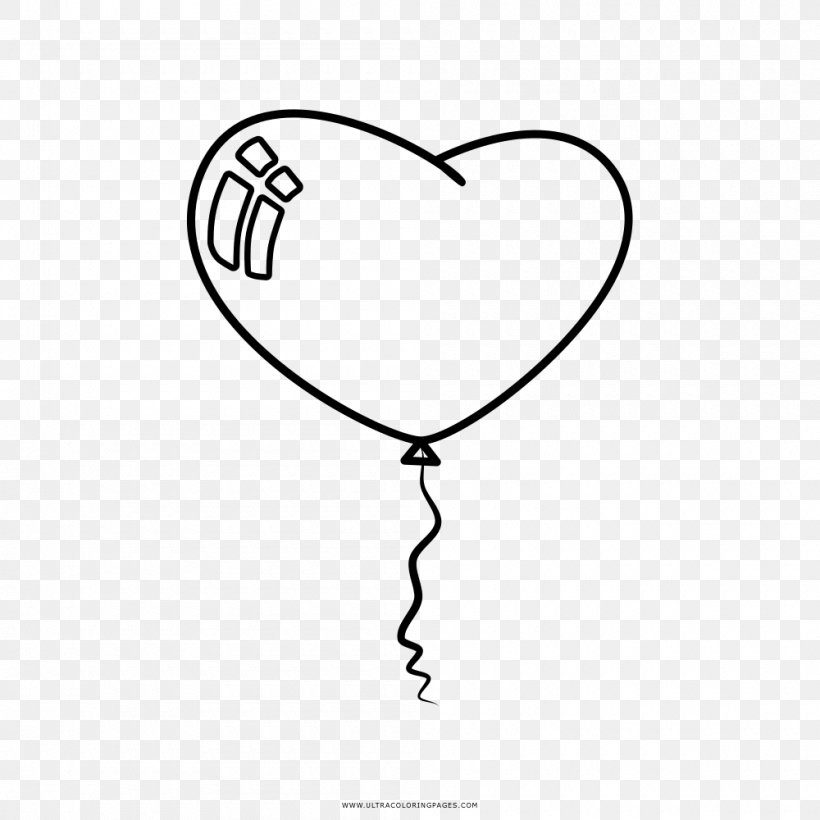 Drawing Toy Balloon Heart Coloring Book, PNG, 1000x1000px, Watercolor, Cartoon, Flower, Frame, Heart Download Free