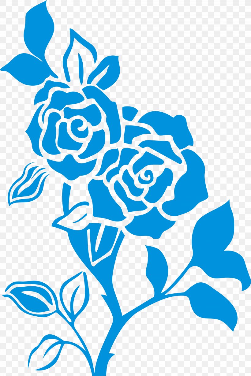 Beach Rose Flower Clip Art, PNG, 4613x6917px, Beach Rose, Area, Artwork, Black And White, Blue Download Free
