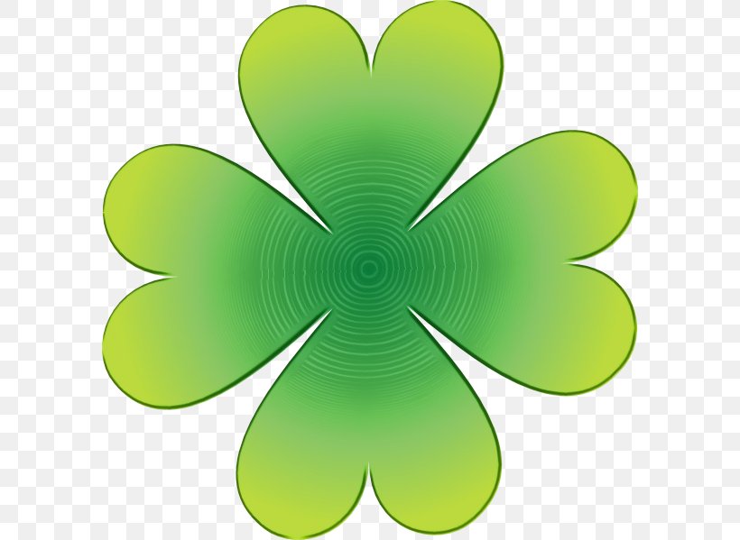 Shamrock, PNG, 594x599px, Watercolor, Clover, Green, Leaf, Paint Download Free