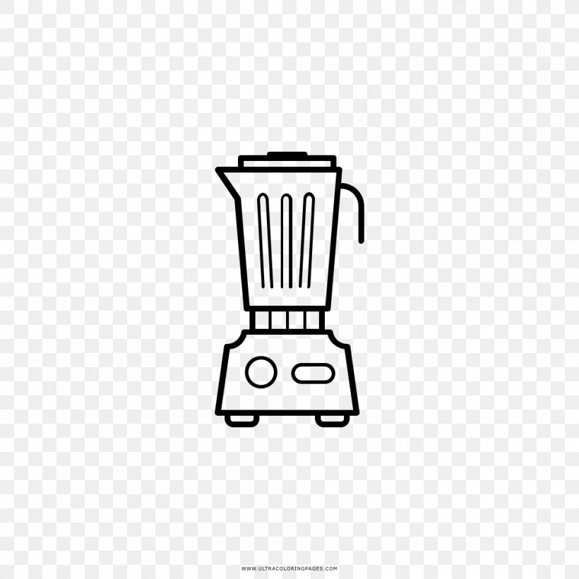 Blender Drawing Coloring Book Kitchen Home Appliance, PNG, 1000x1000px, Blender, Area, Black And White, Brand, Coloring Book Download Free