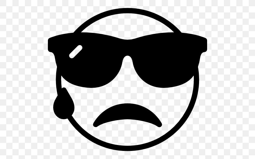 Emoticon Clip Art, PNG, 512x512px, Emoticon, Black, Black And White, Crying, Eyewear Download Free