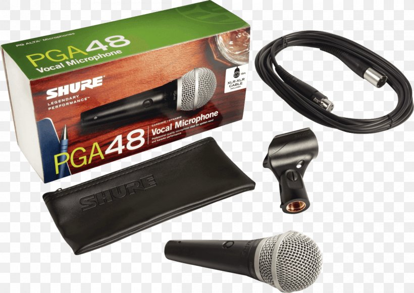 Microphone Shure SM58 Shure SM57 Shure PGA48, PNG, 1200x849px, Microphone, Audio, Audio Equipment, Condensatormicrofoon, Electronic Device Download Free