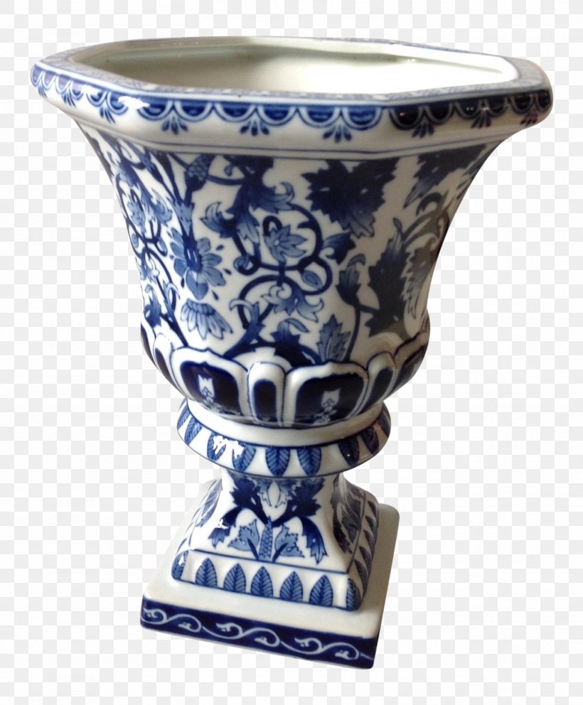 Vase Blue And White Pottery Ceramic Cobalt Blue Urn, PNG, 1563x1892px, Vase, Artifact, Blue, Blue And White Porcelain, Blue And White Pottery Download Free