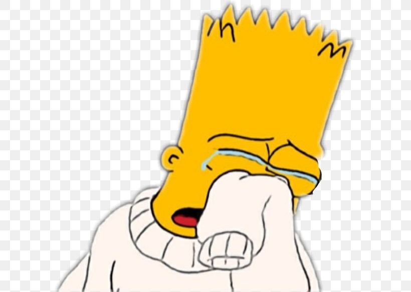 Bart Simpson Sadness Clip Art Image Crying, PNG, 602x583px, Bart Simpson, Area, Art, Artwork, Beak Download Free