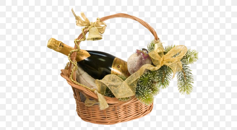 New Year Food Gift Baskets Champagne Clip Art, PNG, 600x450px, New Year, Basket, Birthday, Champagne, Food Gift Baskets Download Free