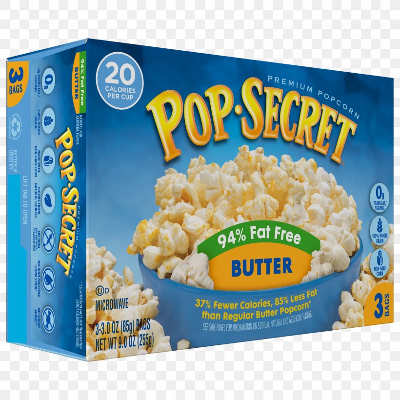 Popcorn Kettle Corn Caramel Corn Pop Secret Butter, PNG, 2000x2000px, Popcorn, Artificial Butter Flavoring, Brand, Butter, Calorie Download Free