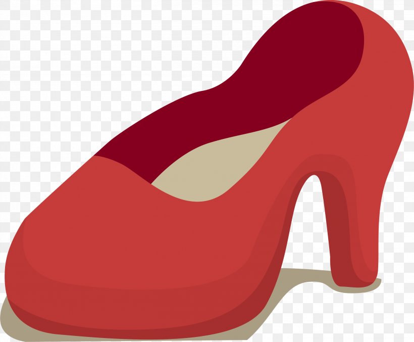 Red High-heeled Footwear Shoe, PNG, 2714x2243px, Red, Animation, Artworks, Cartoon, Court Shoe Download Free