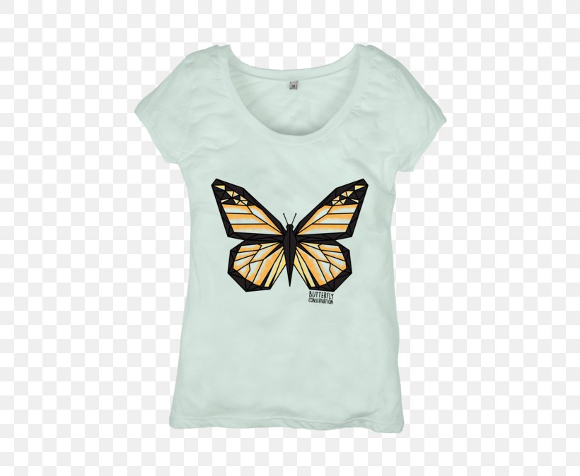 T-shirt Organic Cotton Butterfly Conservation, PNG, 640x674px, Tshirt, Butterflies And Moths, Butterfly, Casual Attire, Clothing Download Free