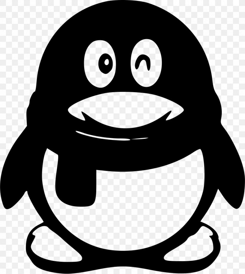 Tencent QQ Instant Messaging Internet, PNG, 876x981px, Tencent Qq, Beak, Bird, Black And White, Company Download Free