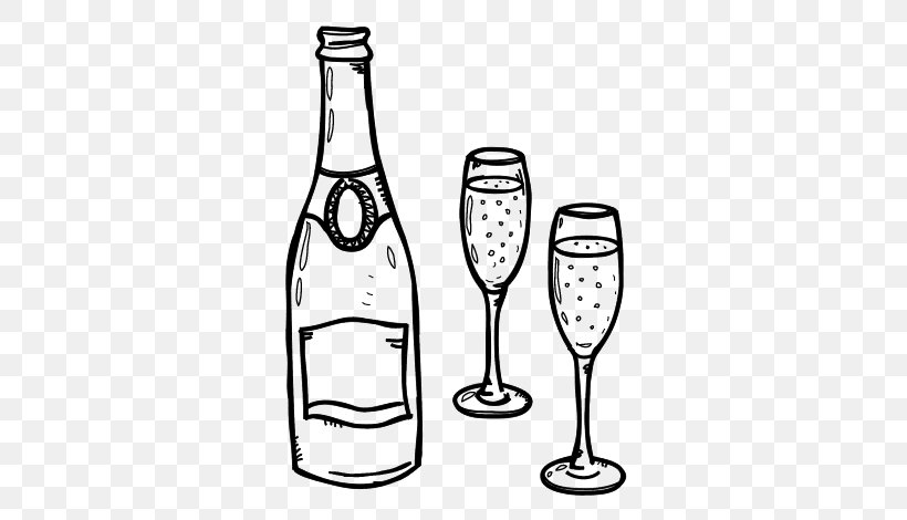 Champagne Glass Beer Wine Coloring Book, PNG, 600x470px, Champagne, Barware, Beer, Beer Bottle, Black And White Download Free