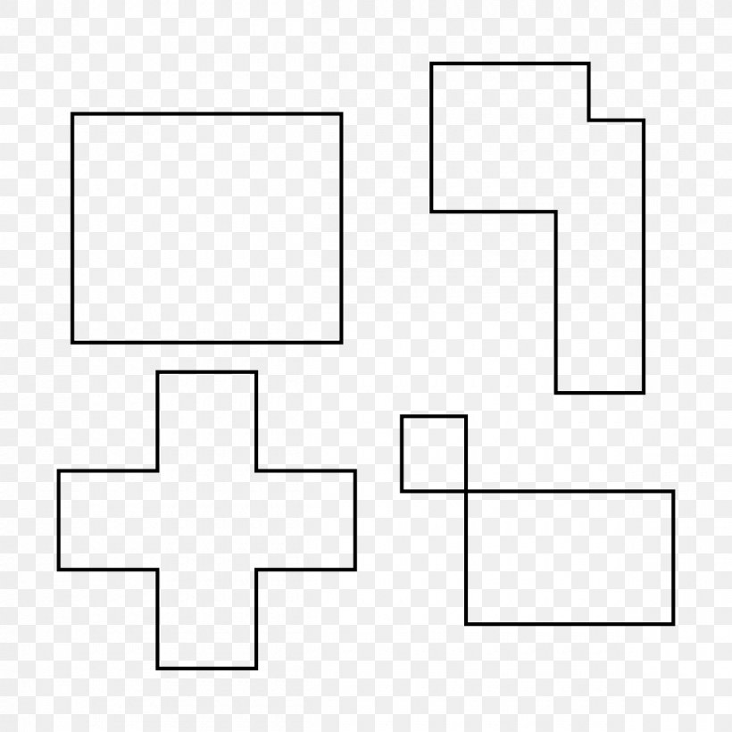 Rectilinear Polygon Internal Angle, PNG, 1200x1200px, Rectilinear Polygon, Area, Black And White, Concave Polygon, Definition Download Free