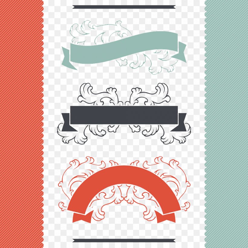 Vector Ribbon, PNG, 1000x1000px, Decorative Arts, Art, Brand, Calligraphy, Drawing Download Free