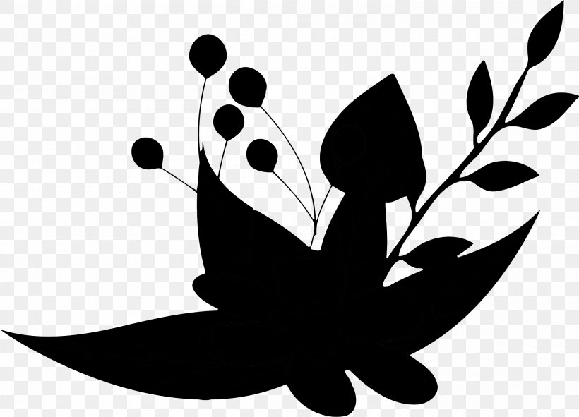 Clip Art Silhouette Leaf Tree Flowering Plant, PNG, 2400x1732px, Silhouette, Art, Black, Blackandwhite, Botany Download Free