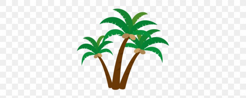Palm Trees Illustration Adobe Illustrator Wall Decal, PNG, 1000x400px, Palm Trees, Arecales, Chamaedorea Elegans, Coconut, Coconut Water Download Free
