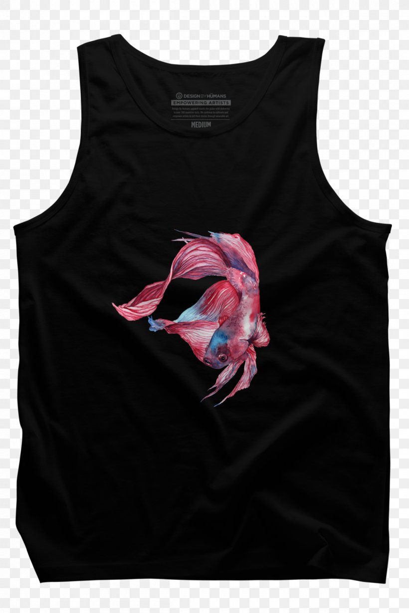 T-shirt Siamese Fighting Fish Work Of Art Painting, PNG, 1200x1800px, Tshirt, Art, Black, Clothing, Com Download Free