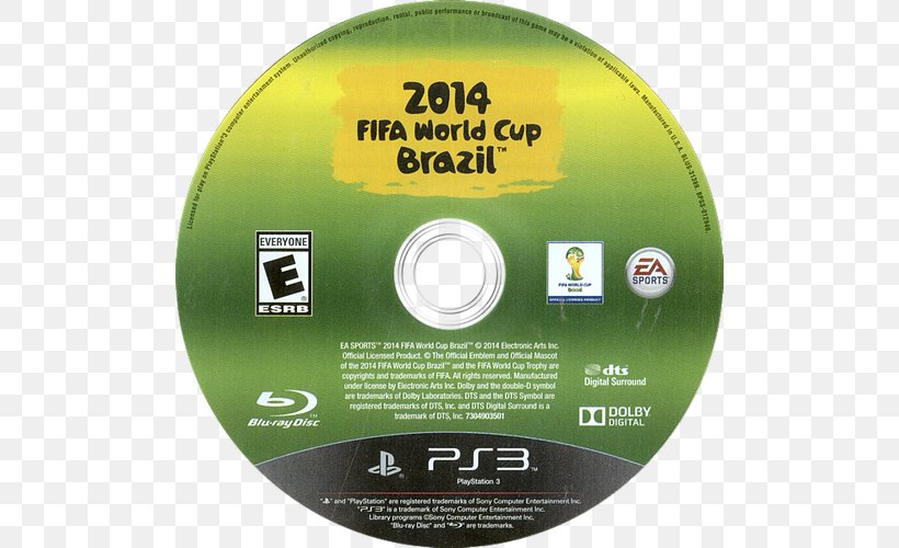 2014 FIFA World Cup Brazil PlayStation FIFA 14 Xbox 360, PNG, 500x500px, 2014 Fifa World Cup, Blur, Brand, Compact Disc, Data Storage Device Download Free