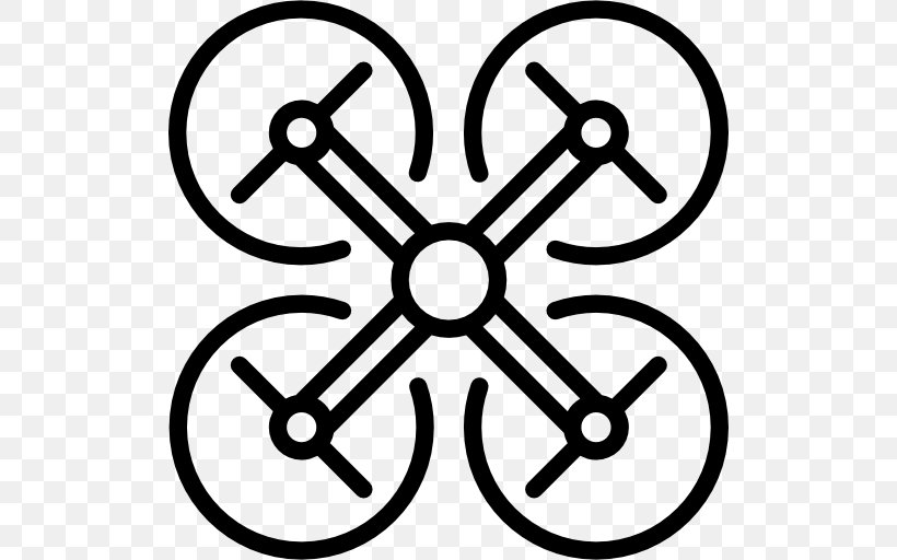 Unmanned Aerial Vehicle Fixed-wing Aircraft Quadcopter, PNG, 512x512px, Unmanned Aerial Vehicle, Aerial Photography, Aircraft, Area, Black And White Download Free