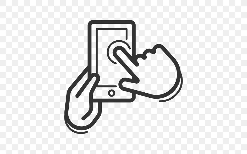 Handheld Devices Swipe Icon Gadget, PNG, 512x512px, Handheld Devices, Area, Black And White, Computer Software, Finger Download Free