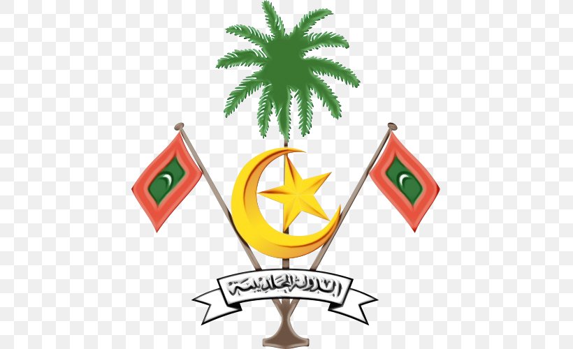 Palm Tree Background, PNG, 500x500px, Emblem Of Maldives, Arecales, Coat Of Arms, Crescent, Crest Download Free