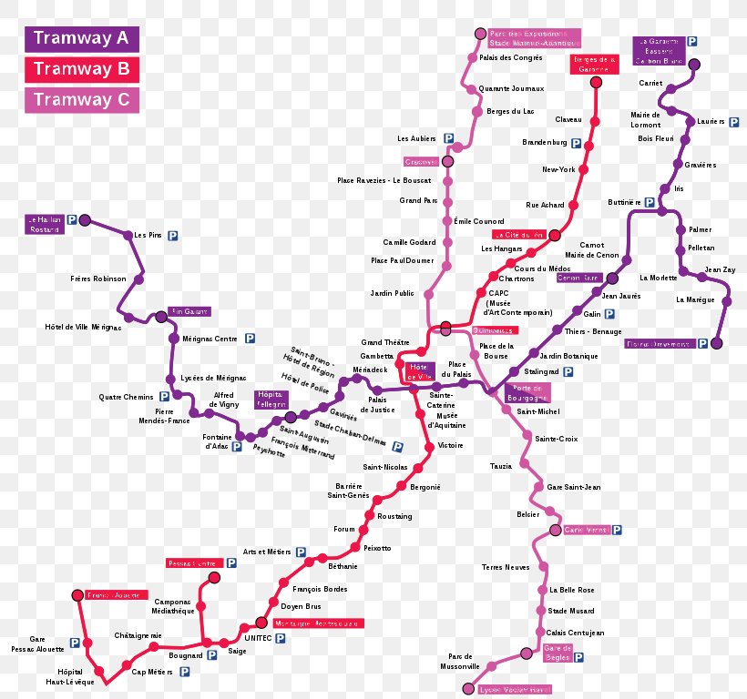 Bordeaux Tramway Rapid Transit Map, PNG, 814x768px, Bordeaux Tramway, Area, Bordeaux, Diagram, France Download Free