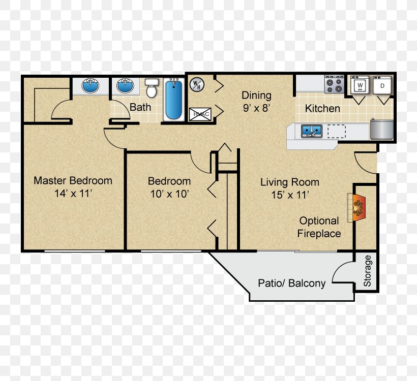 Floor Plan Villages Of Bent Tree Apartment, PNG, 750x750px, Floor Plan, Apartment, Area, Car Park, Ceiling Download Free