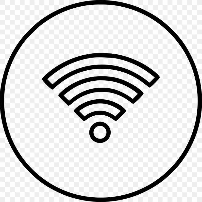 Wi-Fi Wireless Internet, PNG, 980x982px, Wifi, Area, Black And White, Internet, Line Art Download Free