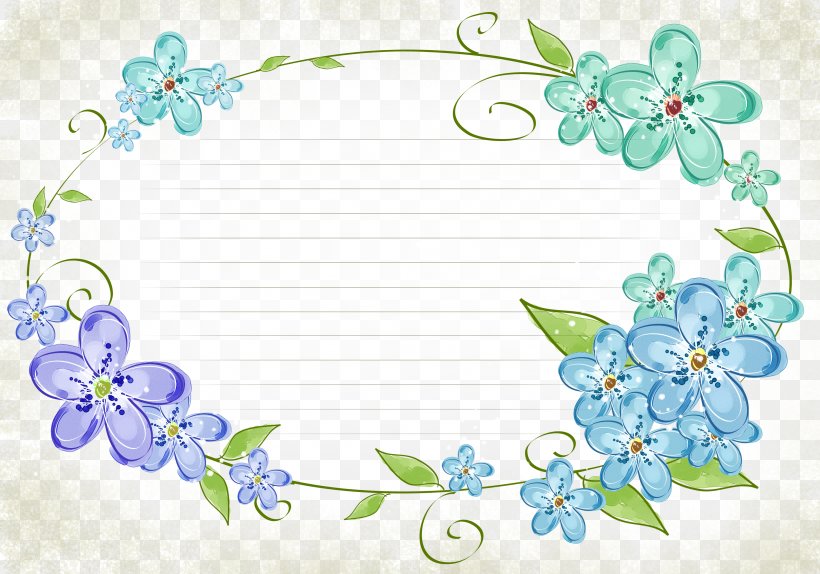 Picture Frame Flower, PNG, 3000x2100px, Picture Frame, Animation, Blue, Computer Graphics, Digital Image Download Free