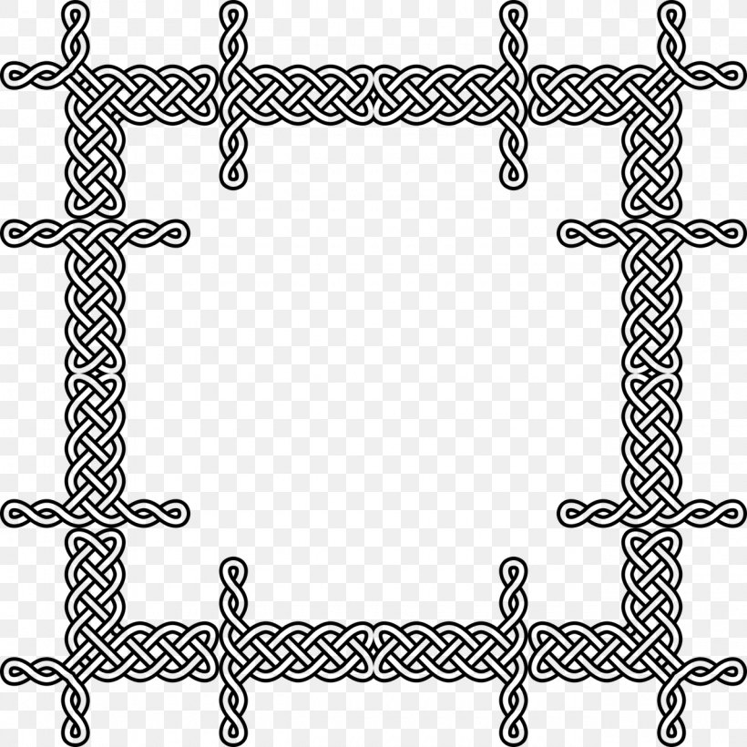 Celtic Knot Picture Frames Ornament Pattern, PNG, 1280x1280px, Celtic Knot, Area, Black And White, Border, Celtic Cross Download Free