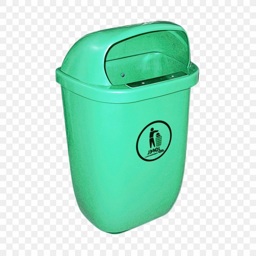Green Lid Waste Container Waste Containment Plastic, PNG, 2048x2048px, Watercolor, Food Storage Containers, Green, Lid, Paint Download Free