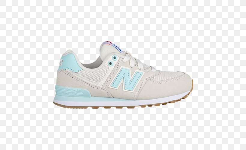 New Balance Sports Shoes White Teal, PNG, 500x500px, Watercolor, Cartoon, Flower, Frame, Heart Download Free