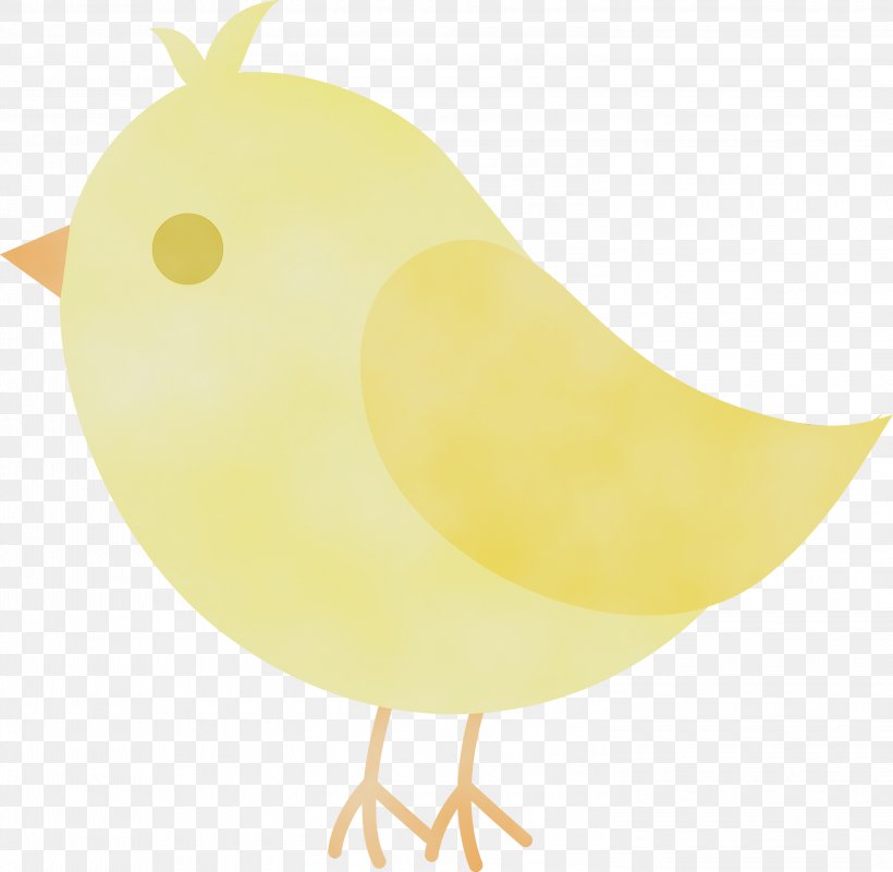 Yellow Bird Clip Art Chicken Beak, PNG, 3000x2929px, Watercolor, Beak, Bird, Chicken, Paint Download Free