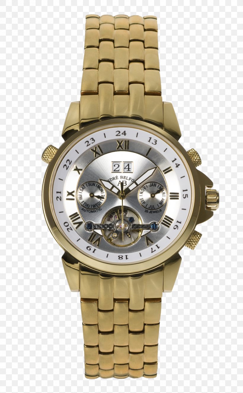 Automatic Watch Gold Pole Star Clock, PNG, 864x1395px, Watch, Automatic Watch, Beige, Belfort, Brown Download Free