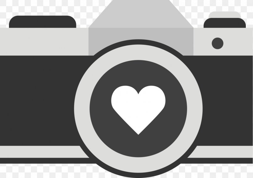 Flat Design Camera Photography, PNG, 1270x896px, Flat Design, Black And White, Brand, Camera, Heart Download Free