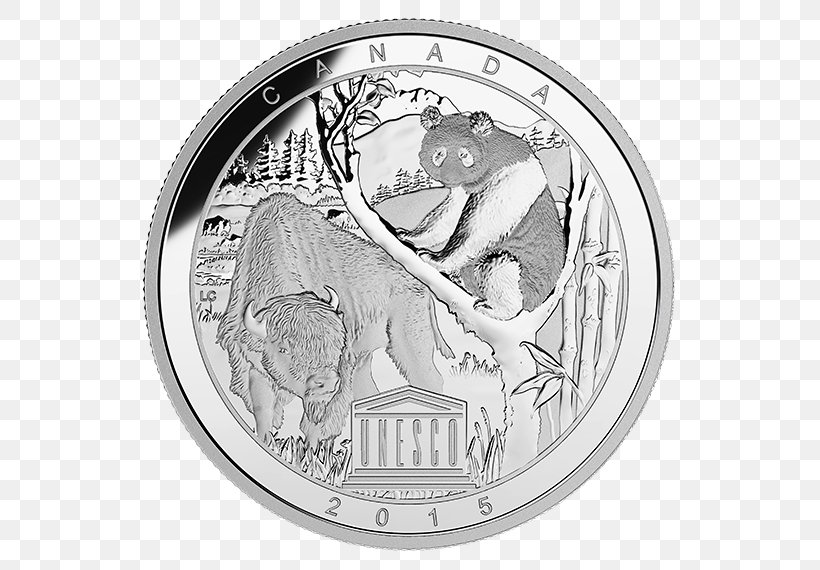 Silver Coin Canada Royal Canadian Mint Canadian Dollar, PNG, 570x570px, Silver, Black And White, Buffalo, Canada, Canadian Dollar Download Free