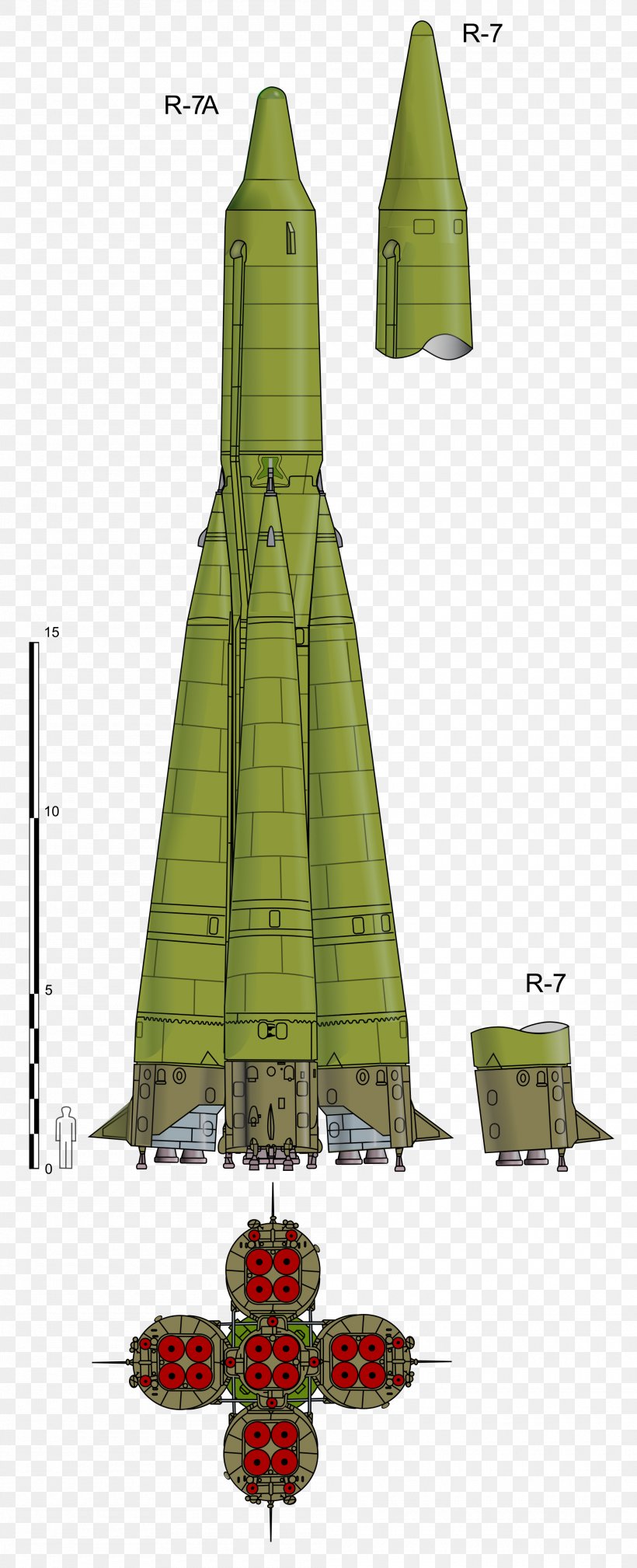 R-7 Semyorka Intercontinental Ballistic Missile Launch Vehicle, PNG, 2000x4924px, R7 Semyorka, Ballistic Missile, Intercontinental Ballistic Missile, Launch Vehicle, Luna Download Free