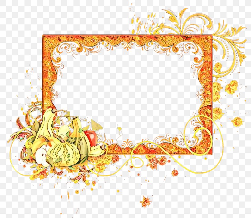Picture Frame, PNG, 800x714px, Cartoon, Picture Frame, Yellow Download Free