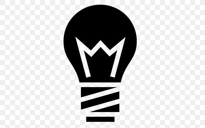 Incandescent Light Bulb Symbol, PNG, 512x512px, Light, Black And White, Brand, Electric Light, Electrical Filament Download Free