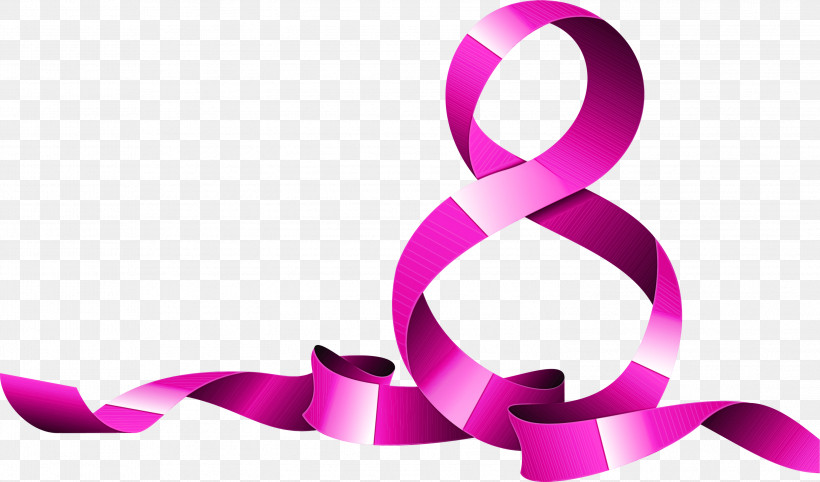 Pink Violet Purple Ribbon Magenta, PNG, 2999x1763px, Watercolor, Magenta, Material Property, Paint, Pink Download Free