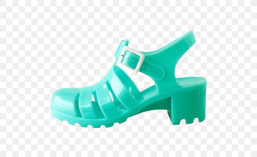 Sandal Jelly Shoes Fashion Plastic, PNG, 500x500px, Sandal, Absatz, Aqua, Electric Blue, Fashion Download Free
